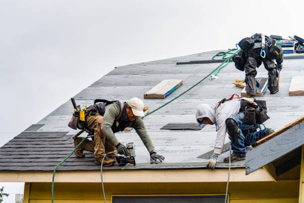 Professional Gutter Installation technician working in Broomfield, CO